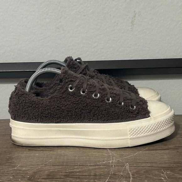 Converse Chuck Taylor All-Star Sherpa Platform Ox Women’s Shoes Size 9 Purple - Picture 3 of 8